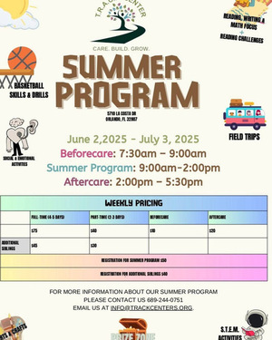 Summer Program here BPA Orange with @t.r.a.c.k.center 